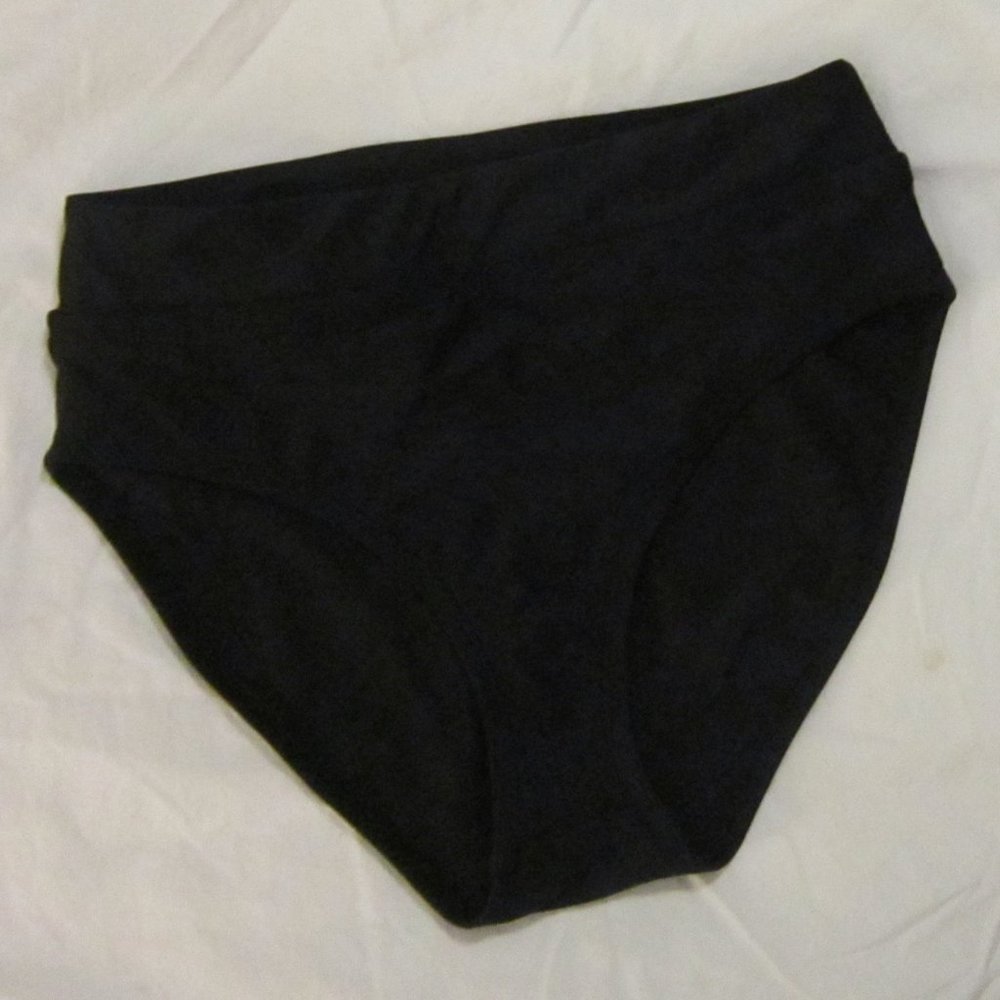 black full coverage high waist bikini swim